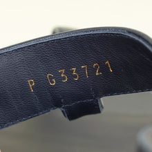 Chanel Navy Blue CC Charm Chain Thong Sandal 37.5