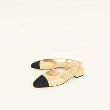 Chanel Bicolor Half D'Orsay Flat Slingback 38