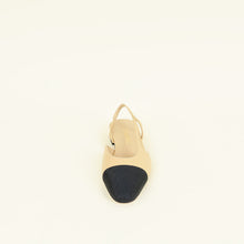 Chanel Bicolor Half D'Orsay Flat Slingback 38