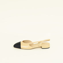 Chanel Bicolor Half D'Orsay Flat Slingback 38