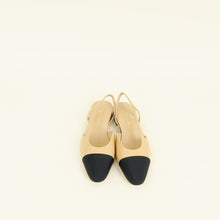 Chanel Bicolor Half D'Orsay Flat Slingback 38