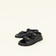 Chanel Black CC Dad Sandals 39