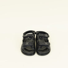 Chanel Black CC Dad Sandals 39