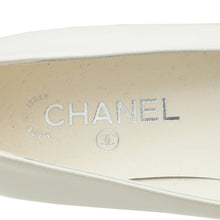 Chanel White CC Camellia Flower Flat Ballerina 39