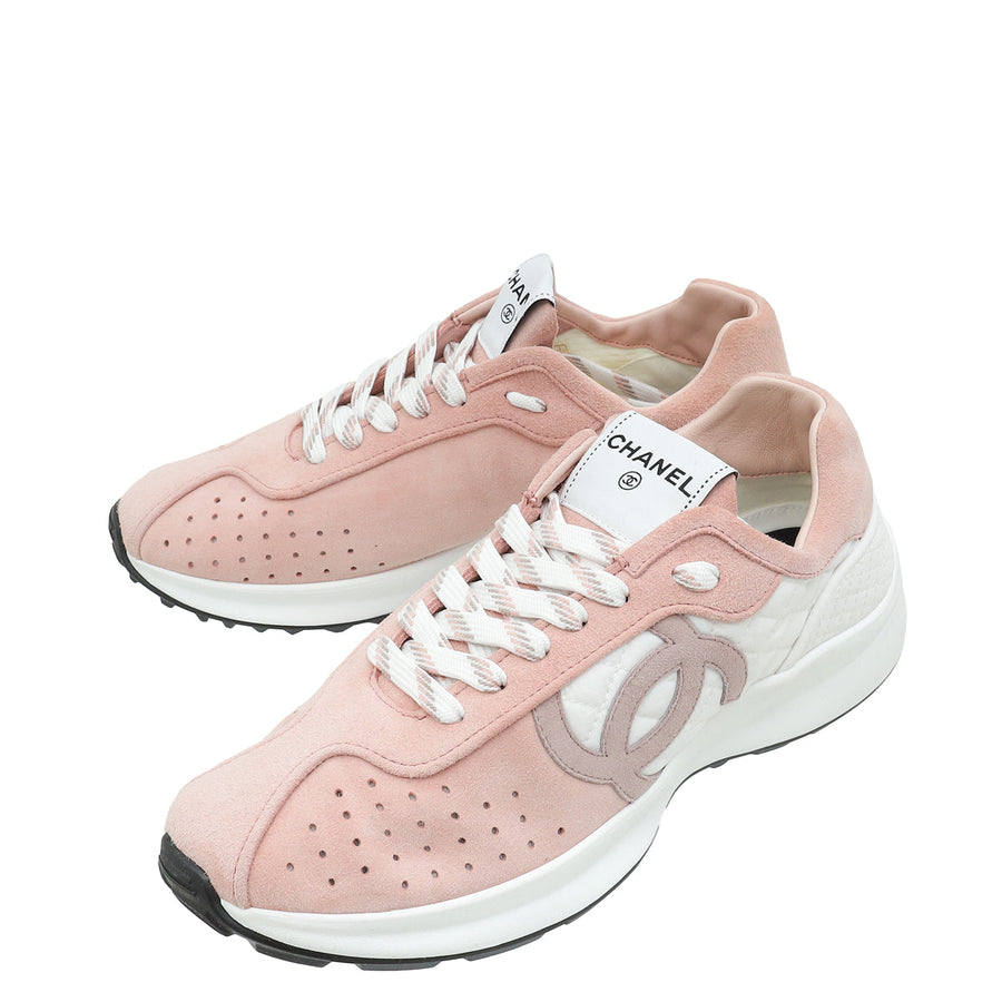 Chanel Bicolor CC Trainer Sneakers 39