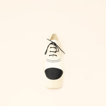 Chanel Bicolor Lace-Up Platform Pumps 39