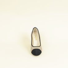 Chanel Bicolor CC Glitter Grosgrain Cap Toe Logo Pumps 40