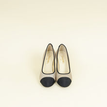 Chanel Bicolor CC Glitter Grosgrain Cap Toe Logo Pumps 40