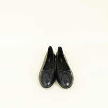 Chanel Black CC Cap Toe Flat Ballerina 42