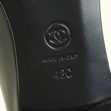 Chanel Black CC Cap Toe Flat Ballerina 42