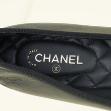 Chanel Black CC Cap Toe Flat Ballerina 42