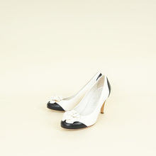 Chanel Bicolor CC Cap Tote Camellia Flower Pump 35.5