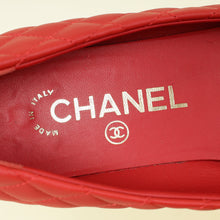 Chanel Red CC Cap Toe Ballet Flats 36.5