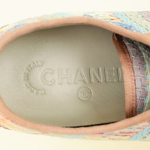 Chanel Multicolor CC Woven Tweed Low Top Sneakers 36
