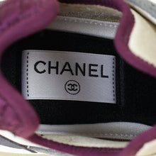 Chanel Tricolor CC Lace Up Sneakers 36