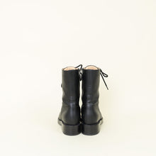 Chanel Black Lace Up Ankle Boots 36