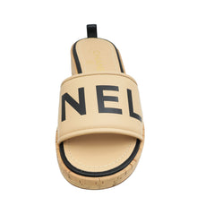Chanel Beige Chanel Logo Mules Sandals 37.5