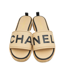 Chanel Beige Chanel Logo Mules Sandals 37.5