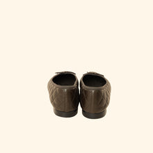Chanel Brown CC Cap Toe Quilted Flat Ballerina 37.5