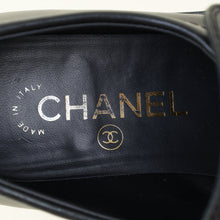 Chanel Black Interlocking CC Logo Platform Loafers 37.5