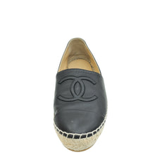 Chanel Black CC Cap Toe Espadrille 37