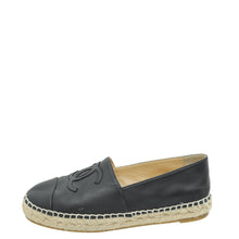 Chanel Black CC Cap Toe Espadrille 37