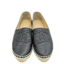 Chanel Black CC Cap Toe Espadrille 37
