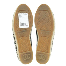 Chanel Black CC Cap Toe Espadrille 37