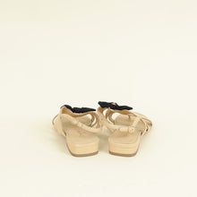 Chanel Beige CC Chain Bow Sandal 37