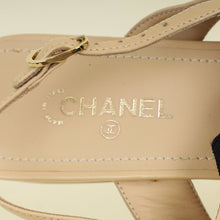 Chanel Beige CC Chain Bow Sandal 37