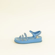 Chanel Blue CC Charm Chain Sandal 37