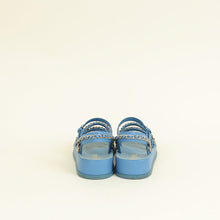 Chanel Blue CC Charm Chain Sandal 37
