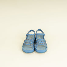 Chanel Blue CC Charm Chain Sandal 37