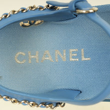 Chanel Blue CC Charm Chain Sandal 37