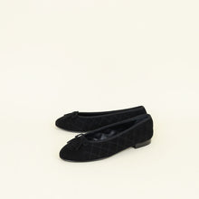Chanel Black CC Cap Toe Ballet Flats 38.5