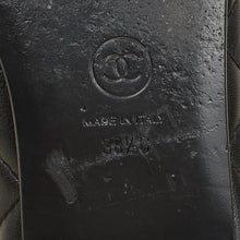 Chanel Black CC Cap Toe Quilted Ballerina 38.5