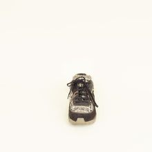 Chanel Brown CC Lace Up Sneakers 38.5