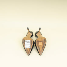 Chanel Black CC Cap Toe Pointed Slingback Pump 38.5
