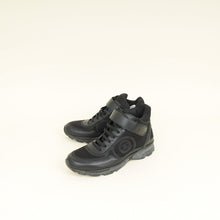 Chanel Black CC Mesh High Top Sneaker 38.5