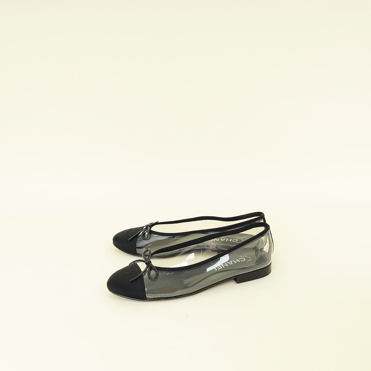 Chanel Bicolor CC Cap Toe Flat Ballerina 38