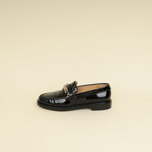 Chanel Black Logo Moccasins 38