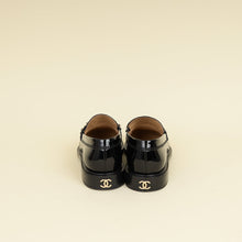 Chanel Black Logo Moccasins 38