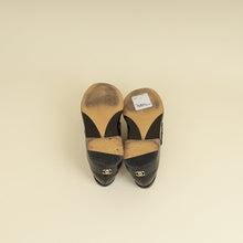 Chanel Black Logo Moccasins 38