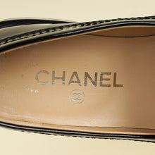 Chanel Black Logo Moccasins 38