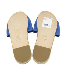 Chanel Blue CC Slide Espadrille Mules 38