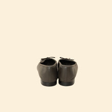 Chanel Brownish Grey CC Ballet Flats 38