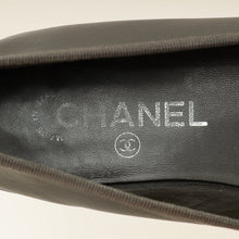 Chanel Brownish Grey CC Ballet Flats 38