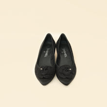Chanel Black Lace Camellia 40mm Pumps 38