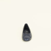 Chanel Navy Blue CC Cap Toe Ballet Flats 38C