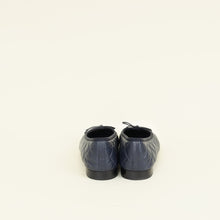 Chanel Navy Blue CC Cap Toe Ballet Flats 38C